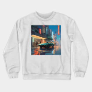 Neo Tokyo city aesthetic Crewneck Sweatshirt